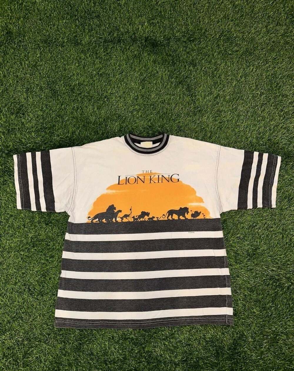Vintage 1990s Disney The Lion King Striped T-Shirt Medium